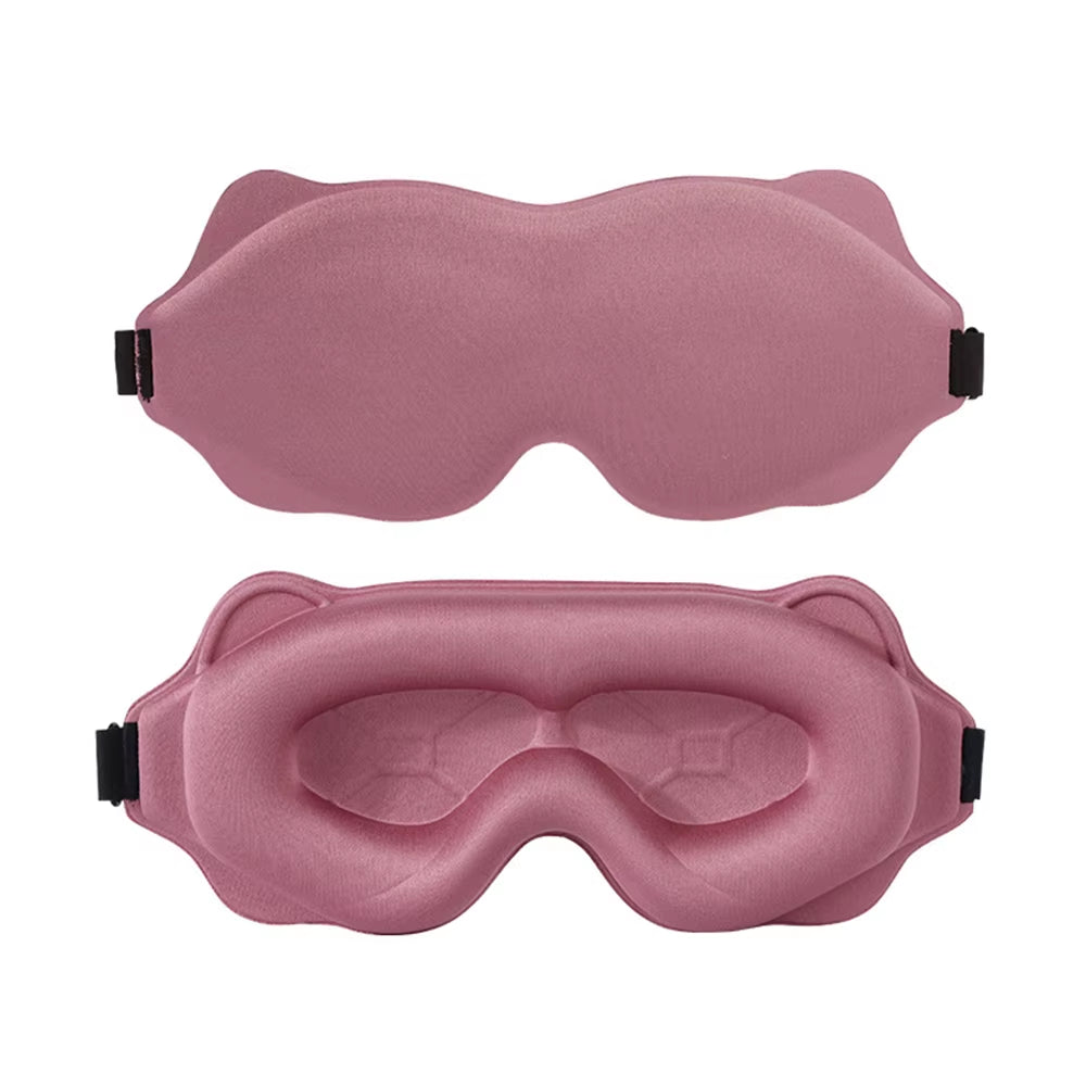 3D Sleep Mask Blindfold Sleeping Aid Soft Memory Foam Eye Mask Block Out Light Pressure Sensation Rest Relax Aid Adjustable Mask